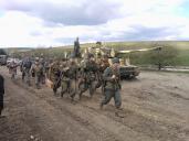 německé jednotky pochodují na pozice